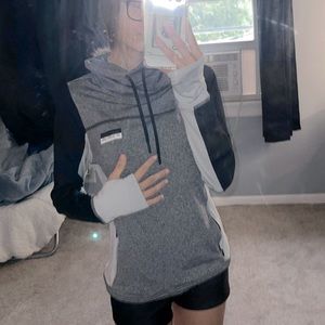 pink athletic sweatshirt